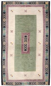 664. CARPET. Knotted pile (flossa). 835 x 473,5 cm. Sweden 1920's-30's.