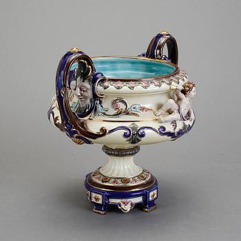 JARDINIERE, majolika, Rörstrand 1800-talets slut.