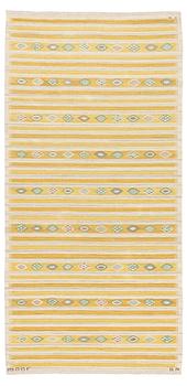 256. Barbro Nilsson, a carpet, "Hjortron", flat weave, ca 242,5 x 121 cm, signed AB MMF BN.