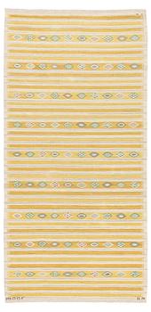 256. Barbro Nilsson, a carpet, "Hjortron", flat weave, ca 242,5 x 121 cm, signed AB MMF BN.