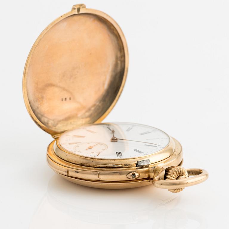 Ane Bing Hger, Paris, pocket watch, repeater, hunter case, 51,5 mm.