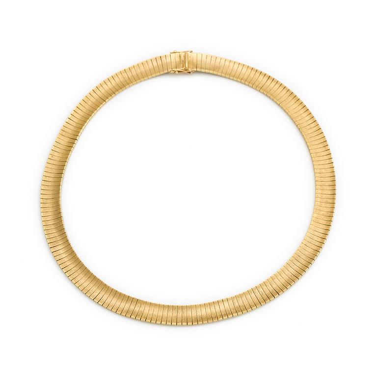COLLIER, 18K matterat guld.