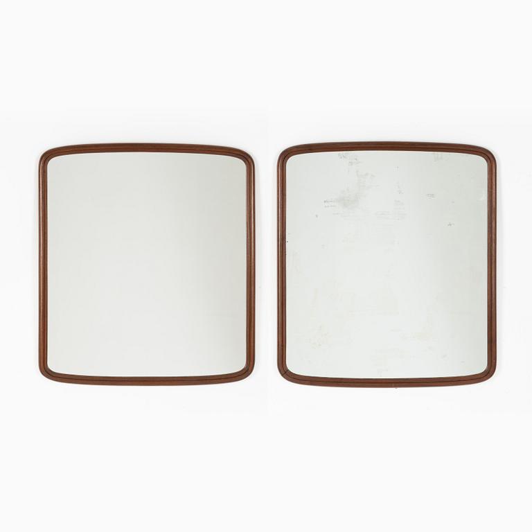 A pair of Swedish Modern mirrors, Eriksmålaglas, 1940's/50's.