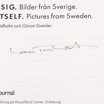 LARS TUNBJÖRK, bok/journal, "Landet utom sig", 1:a upplaga, 1993. Signerad av Lars Tunbjörk.
