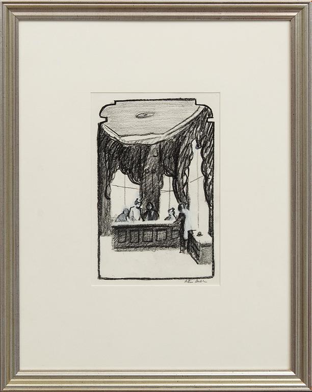 Peter Dahl, a signed mixed media.