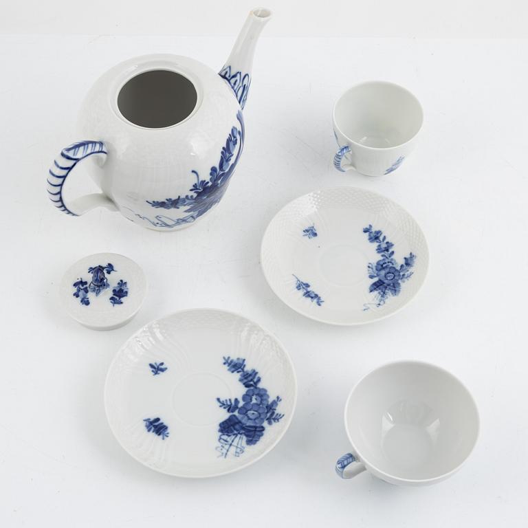 A dinner, tea and coffee porcelain service, "Blue Flower", Royal Copenhagen, Denmark.