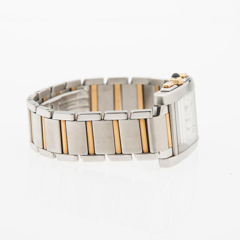 ARMBANDSUR, herr, Cartier Must Tank, stål/guld. Garantiintyg 2010.