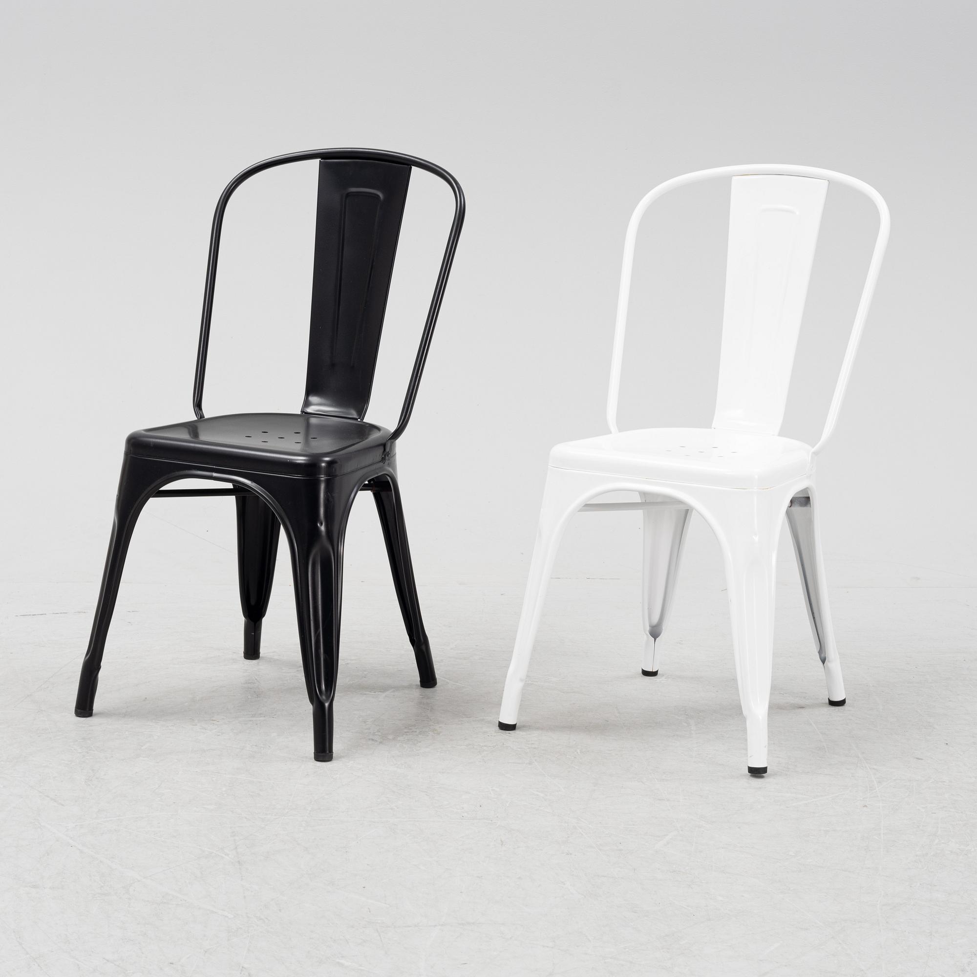 Xavier Pauchard / Tolix, a set of eight 'A' chairs from Tolix, France.