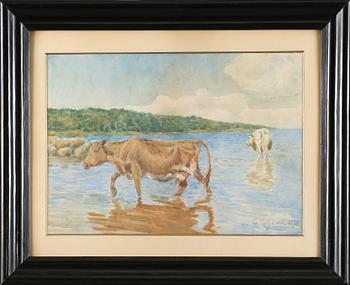 CARL TRÄGÅRDH, akvarell, signerad och numrerad 1898.