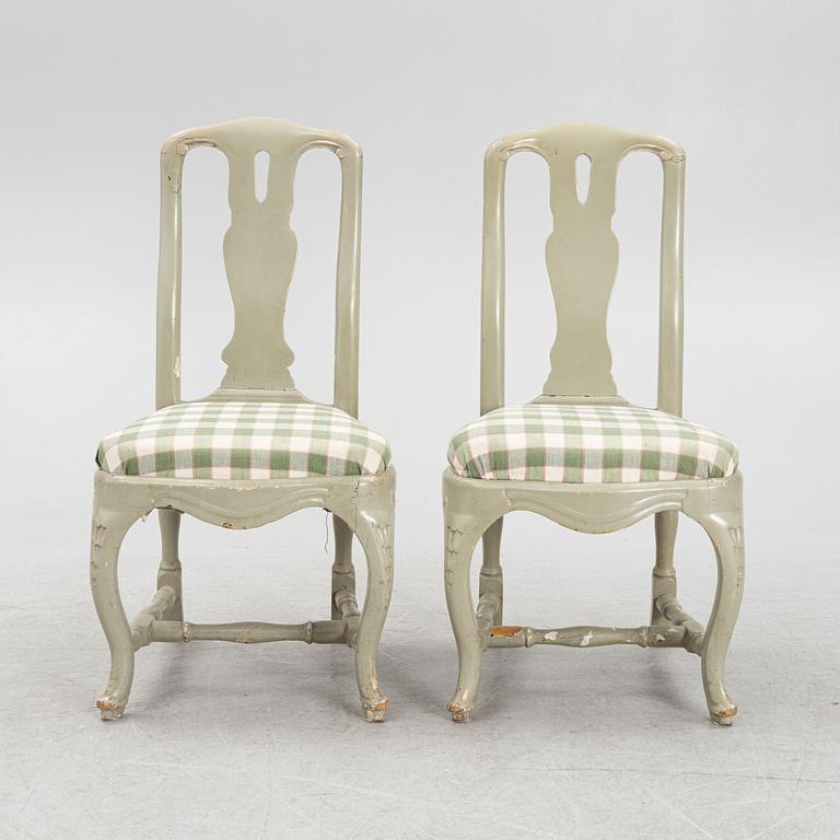 A pair of late Baroque/Rococo chairs, first half of teh 18th century.