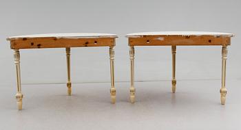 VÄGGBORD, 1 par, gustaviansk stil, 1900-talets första hälft.