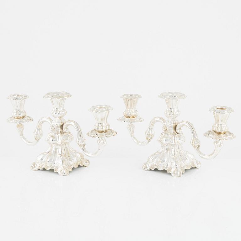 A pair of Baroque style candelabras, early 20th Century.