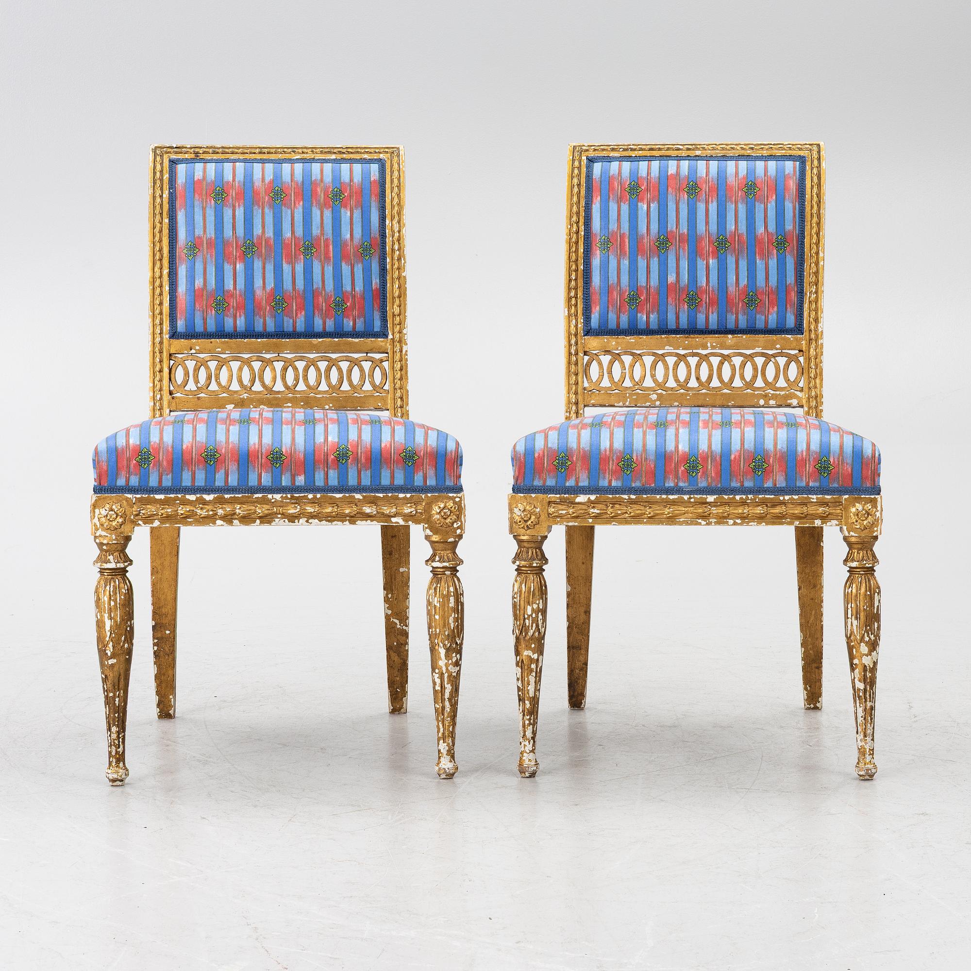 Chairs, a pair, Late Gustavian, early 19th century.