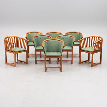 Åke Axelsson, a set of eight 'Vaxholmaren' chairs, Gärsnäs.