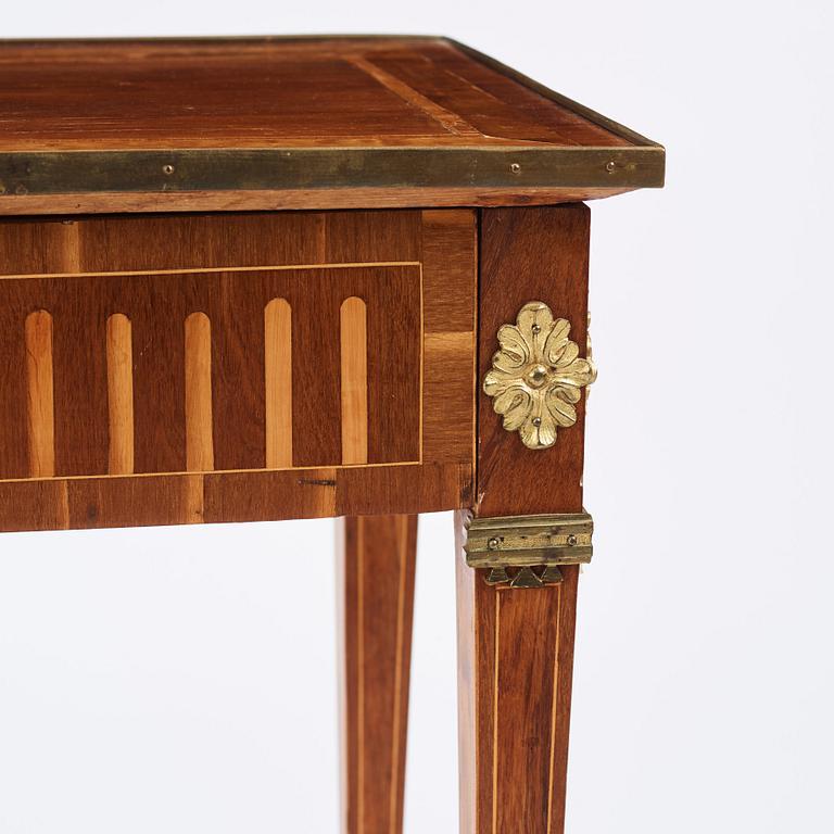 A Gustavian marquetry table by A. Lundelius (master in Stockholm 1778-1823).