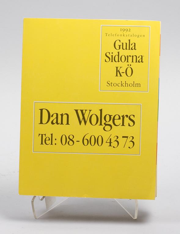 TELEFONKATALOG, omslagsdesign Dan Wolgers 1992.