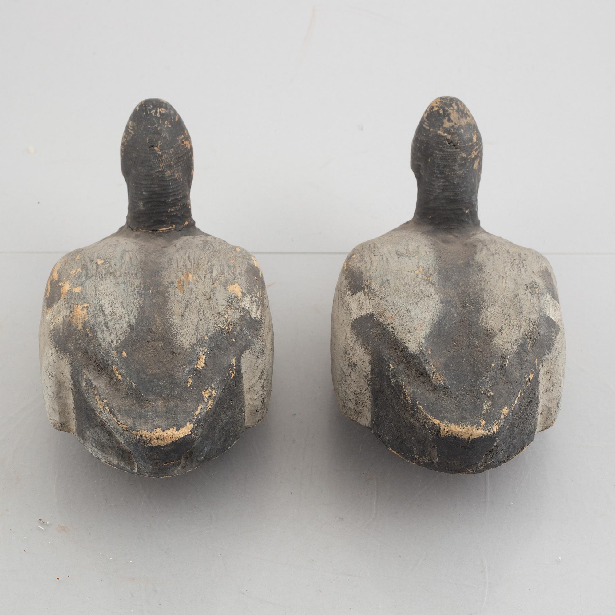 A set of four decoy ducks, first half of the 20th Century.