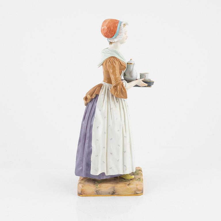 Jean-Etienne Liotard, efter, figurin, porslin, "chokladflickan", Meissen, omkring år 1900.