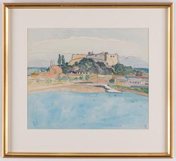 Hilding Linnqvist, watercolour, signed.