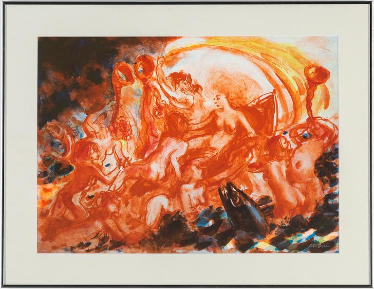 PETER DAHL, lithograph in colours, signed Peter Dahl.