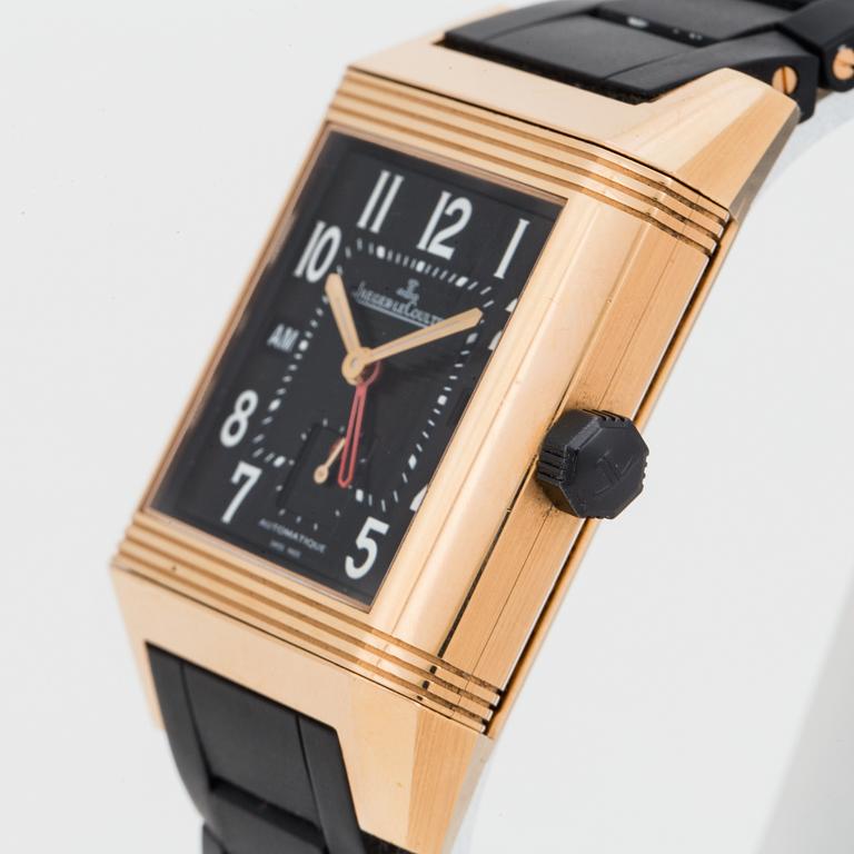 JAEGER-LeCOULTRE Reverso, Squadra Hometime Black, 1000 Hours, armbandsur 35 x 40,5 (50,5) mm.