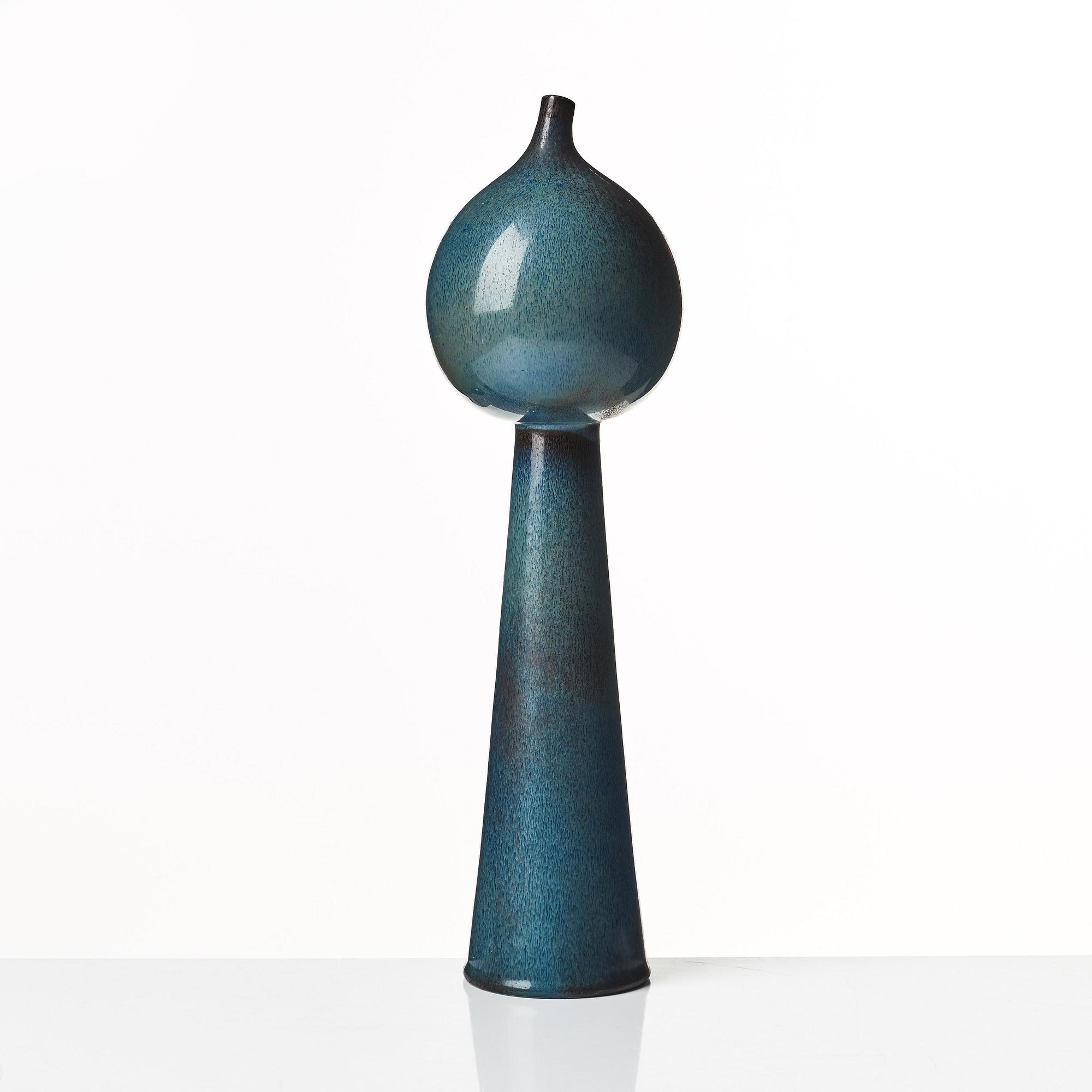 Stig Lindberg, a stoneware vase / sculpture, Gustavsberg studio, Sweden 1950's.