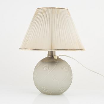 A 1930's/40's glass table lamp.