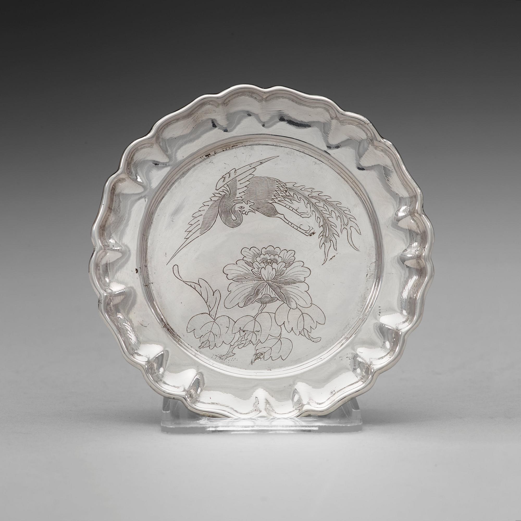 COASTERS, 10 stycken, silver. Kina, tidigt 1900-tal.