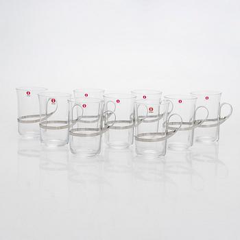 Vivianna Torun Bülow-Hübe, a set of nine 1980s 'Thea' hot drink glasses for Iittala.