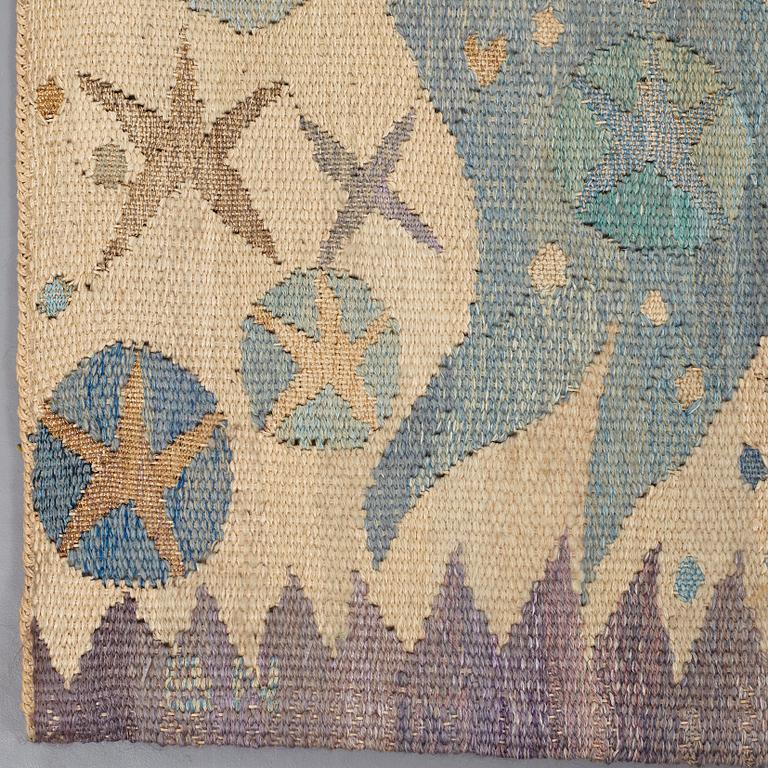 Barbro Nilsson, A TAPESTRY, "Forsar - Forsande vatten", a tapestry variant, ca 247,5 x 110 cm, signed AB MMF BN.