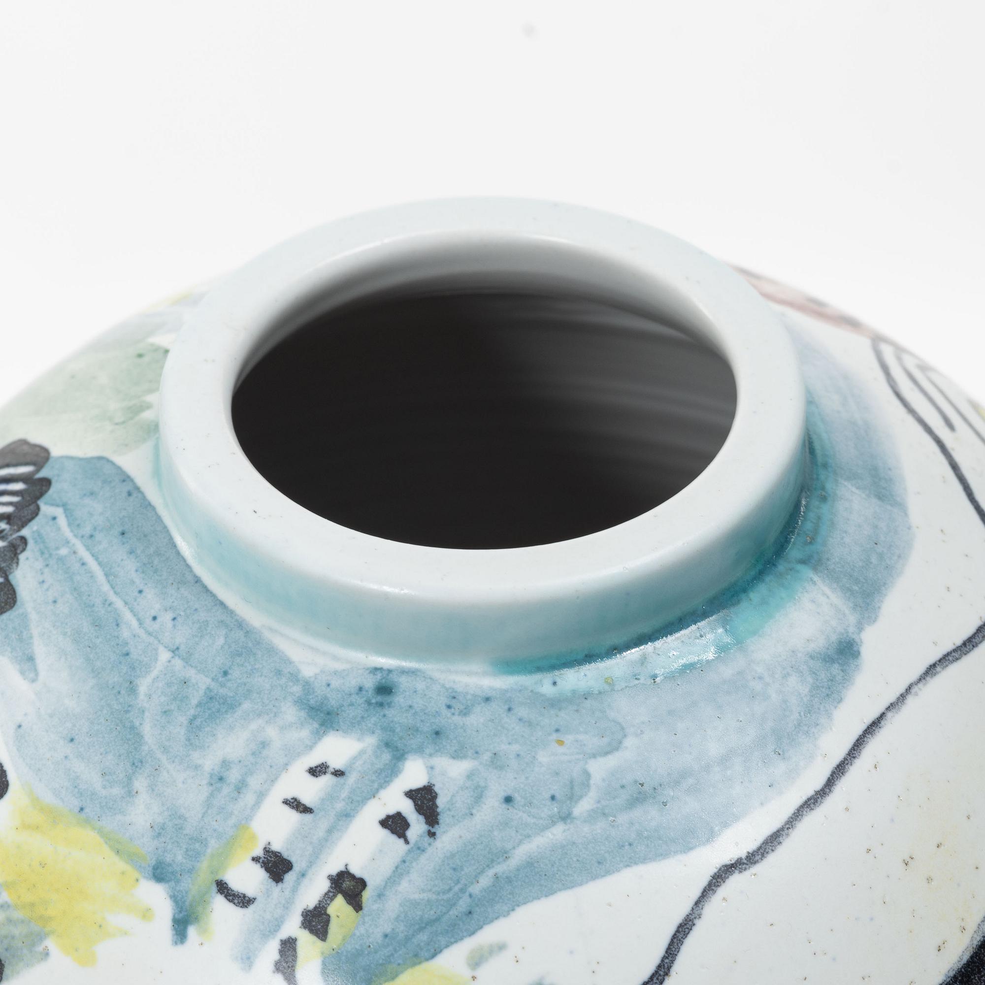 Carl-Harry Stålhane, a stoneware vase, Rörstrand 1945.
