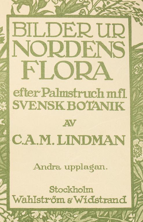 BÖCKER, 3 volymer, "Nordens flora", CAM Lindman.