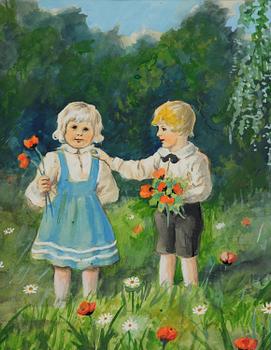 Jenny Nyström, Flower picking.