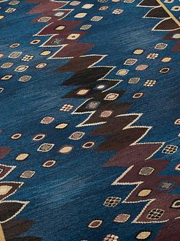 Barbro Nilsson, A CARPET, "Snäckorna", flat weave, ca 229 x 151,5 cm, signed AB MMF BN.