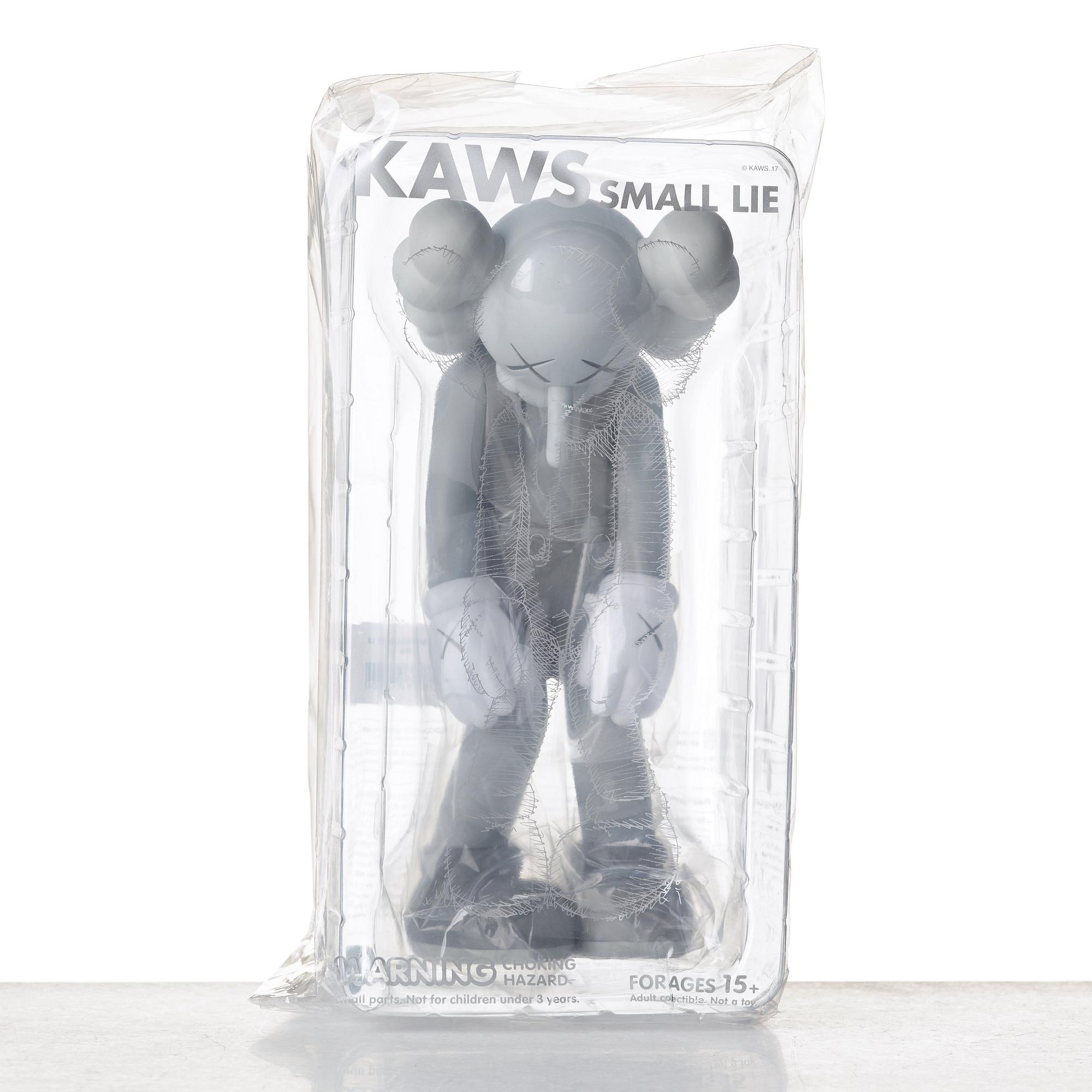 KAWS, "Small Lie" (black, grey, brown).