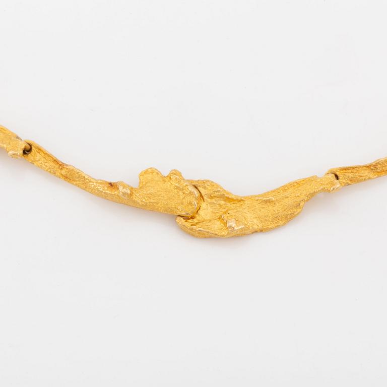 An 18K gold Lapponia necklace design Björn Weckström.