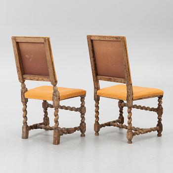 Chairs, a pair of similar examples, Baroque, circa the mid-18th century.