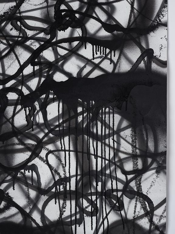 Magnus "NUG" Gustafsson, spray paint on canvas signed and dated 2013 verso.