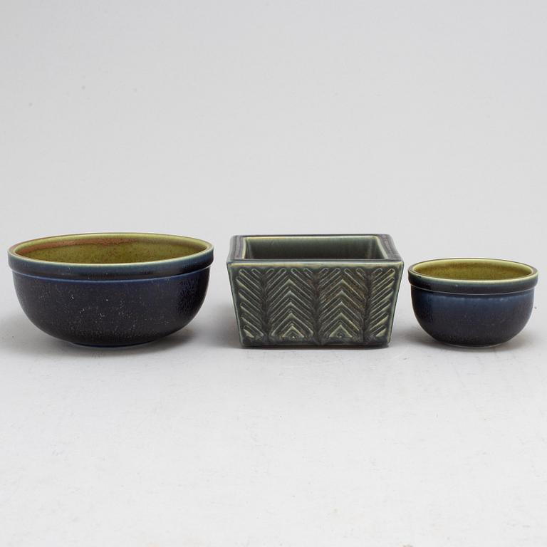 KÅGE VERKSTAD, a set of three stoneware bowls from the 1950's.