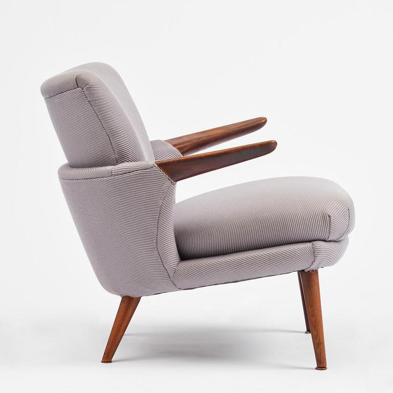 Ib Kofod-Larsen, a rare armchair model 423, Christensen & Larsen, Denmark, 1950s.