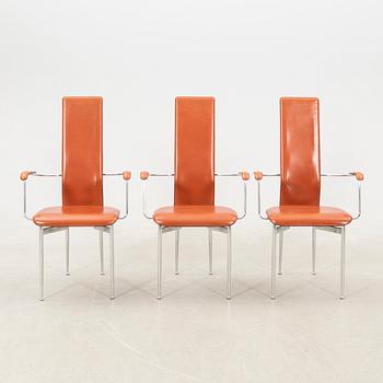 Giancarlo Vegni & Gianfranco Gualtierotti armchairs 8 pcs for Fasem Italy late 20th century/early 21st century.