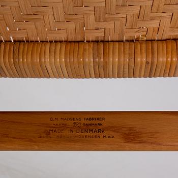 Børge Mogensen, a pair of oak and rattan 'BM1' chairs, CM Madsen, second half of the 20th century.