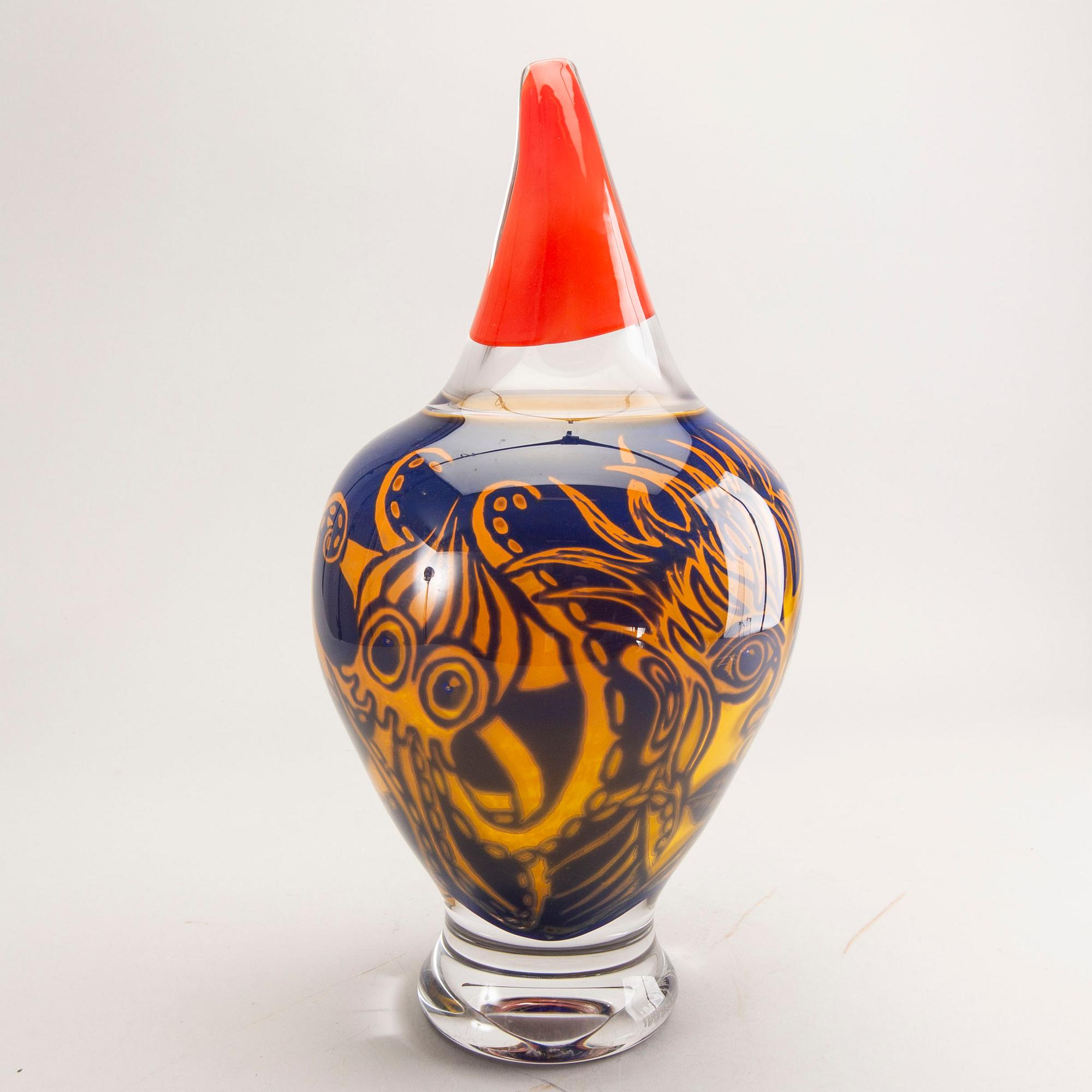 Elna Melusine Jolom, a graal vase 2010 Strömbergshyttan studioarbete.