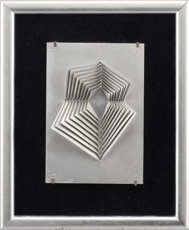 ARNE JONES, väggrelief, aluminium, ej signerad.
