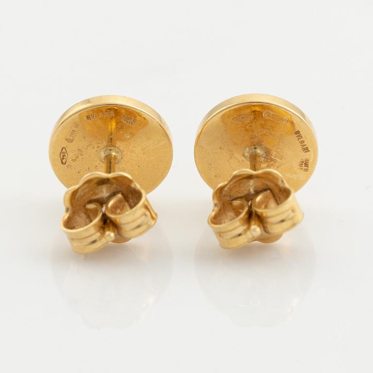Bulgari, earrings, 18K gold and onyx.