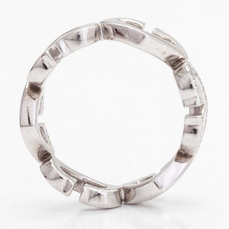 Cartier, an 18K white gold 'C de Cartier' ring with diamonds  ca. 0.10 ct in total.