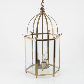A brass lantern, second half of the 20th century.