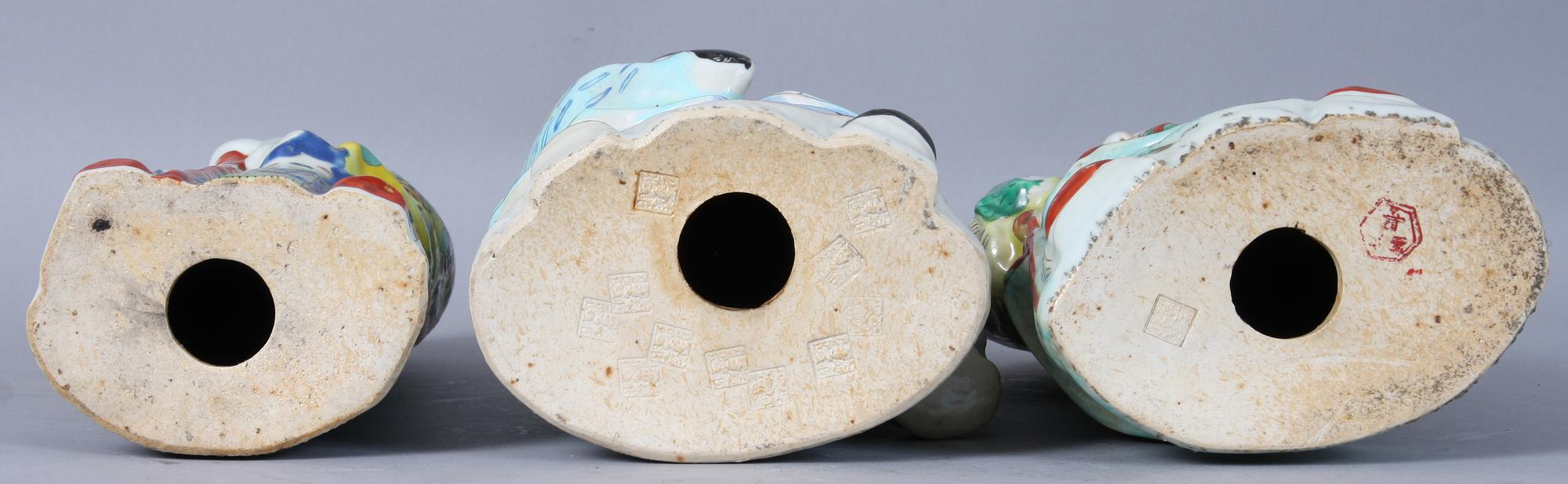 FIGURINER, 3 st, porslin, Kina, 1900-tal.