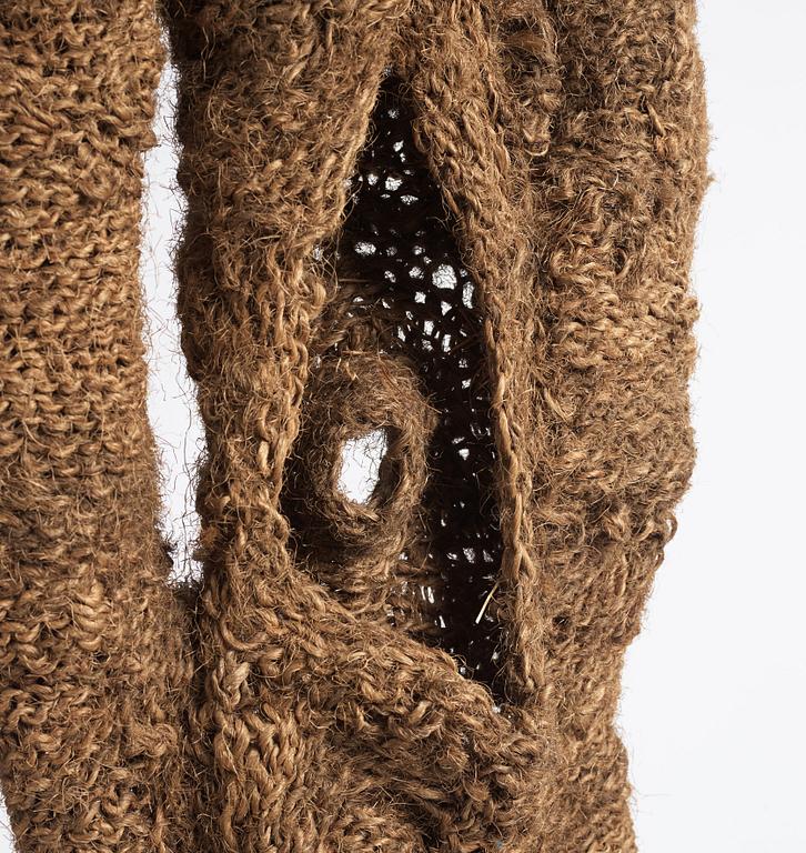 Ewa Pachucka, sculpture "The Open man", crocheted, ca 124 x 47 cm, signed Eva Jaroszyńska 1969.
