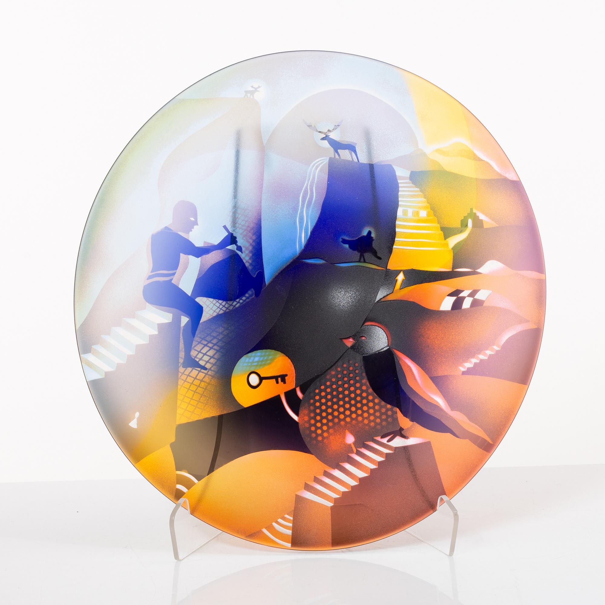 Bertil Vallien, fat, glas, Kosta Boda.